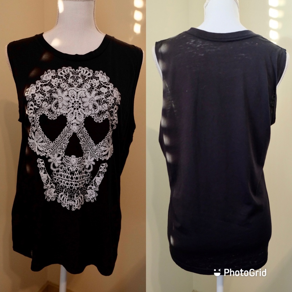 BOUTIQUE | Black Skull Tank Top